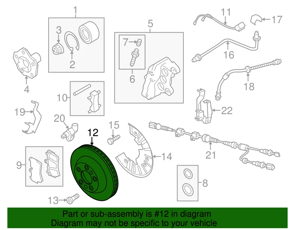 Rotor Volkswagen genuíno 7L6-615-301-P - Imagem 2 de 3