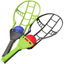 Trackball Sport Chuck and Catch Ball Game 2 Player Lacrosse Style Racket Set