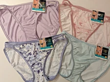 FOUR (4) Vanity Fair Illumination String Bikini Panties 18108  SIZE 7 / L NWT