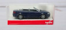 Herpa 033060, Audi A4 Cabrio Convertible, Metallic Blue, 1/87 HO Scale