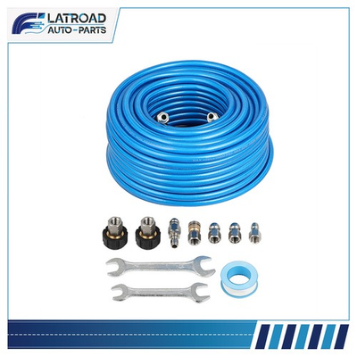 #ad 5800PSI Pressure Washer Sewer Jet Kit 100ft 1 4quot; Upgraded PU Hose Blue New $56.23
