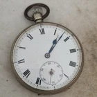Antique metal gents Swiss made 7jewels pocket watch c1920 spares