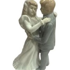 Roman Japan Porcelain First Dance Bride and Groom Wedding Cake Topper Figurine