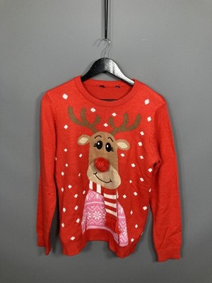 Weihnachtspullover - Größe M - rot - super Zustand - Damen