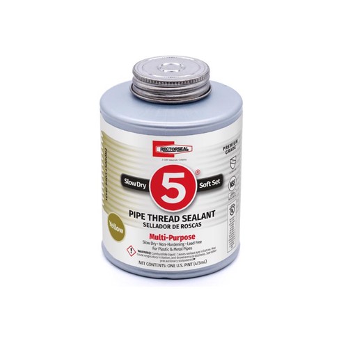 RectorSeal 25431 Yellow Mild Odor Multi-Purpose Pipe Thread Sealant Paste 1 Pint
