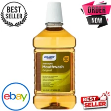 Equate Original Antiseptic Mouthwash for Bad Breath & Plaque Oral Care, 1.5 L