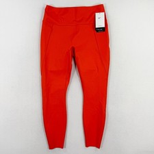 Nike Universa Womens High-Waisted 7/8 Leggings No Front Seam Orange L HQ6813 NEW