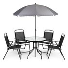 Garden furniture set table 4 chairs umbrella MultiGarden