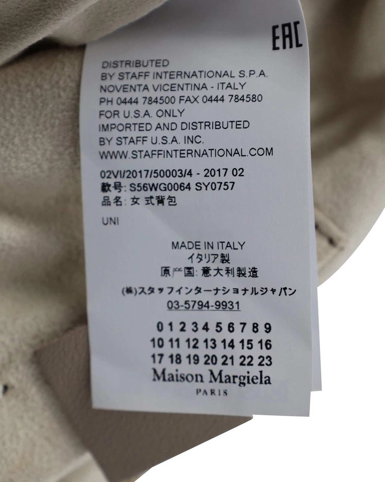 Borsa Origami Pieghevole Maison Margiela In Pelle Donna Beige Taglia Unica