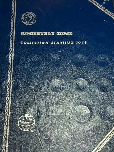 Partial Silver Roosevelt Dime Book 1946-1964 42 Coins BU