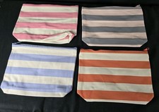 Set Of 4 Makeup Bags Striped