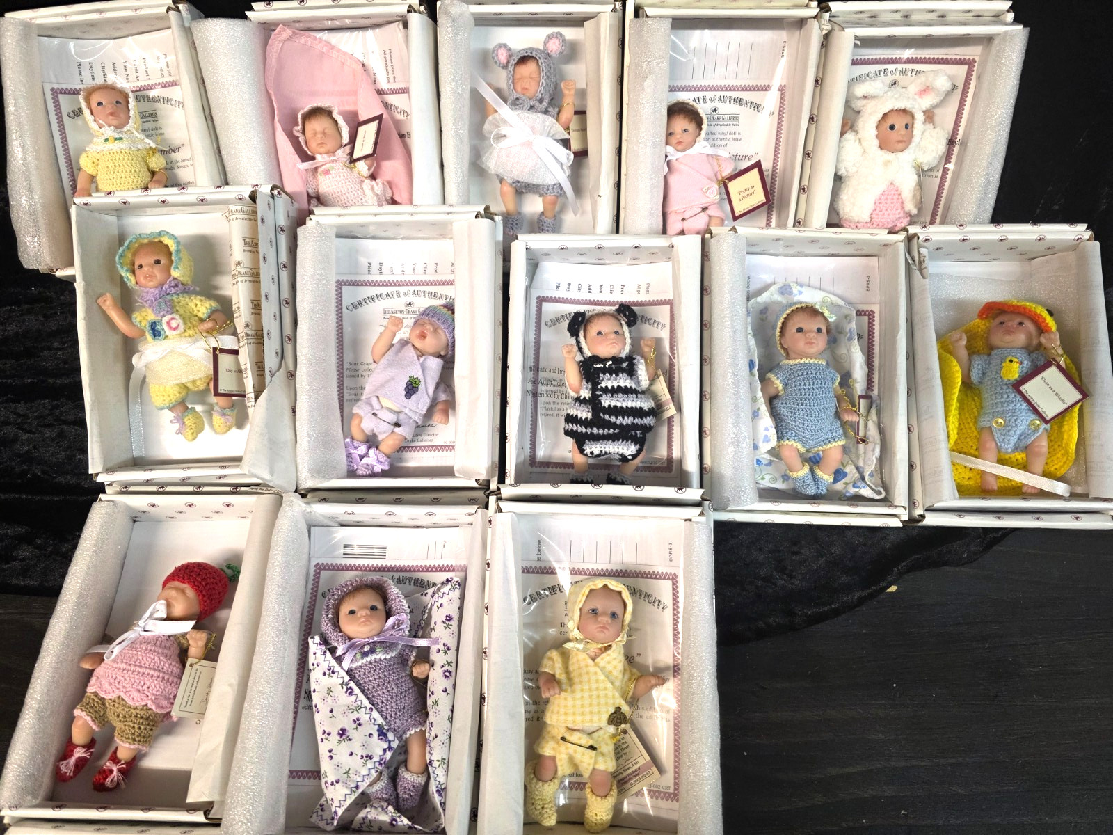 Lot of (13) Ashton Drake Galleries Heavenly Handfuls Tiny Ba