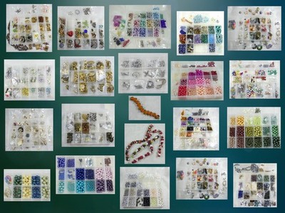 assorted lots of beads and/or components for jewelry making or other crafts