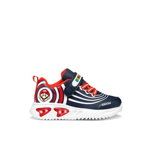 Geox J55DZB02A54C0735-J ASSISTER BOY Sneakers Bambino NAVY/RED Tema "Super Mario - Imagen 5 de 11