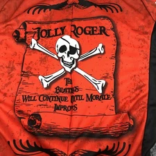 World Jerseys Jolly Rodger Men's Cycling Biking Jersey Shirt Large 3/4 Zip