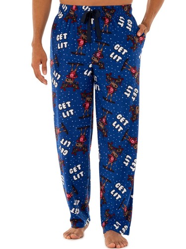 Pijama Pantalones para Dormir Fruit of the Loom Get Lit Renos Navidad Lanza Hombre M-5XL - Imagen 2 de 4