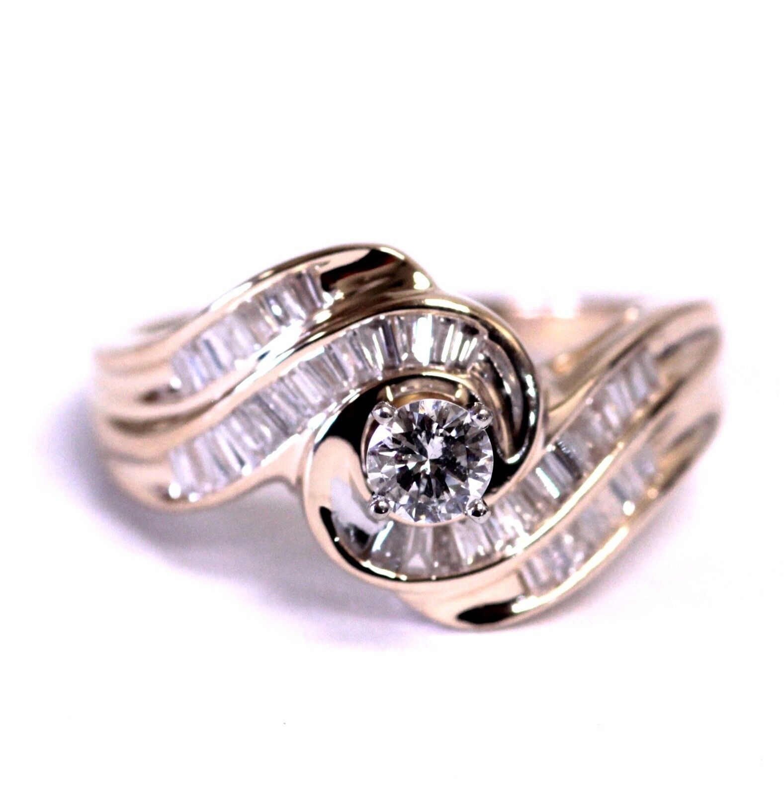 14k yellow gold 1.12ct Mesa Mall SI3 I diamond round engagement ring Ranking TOP9 7.1g
