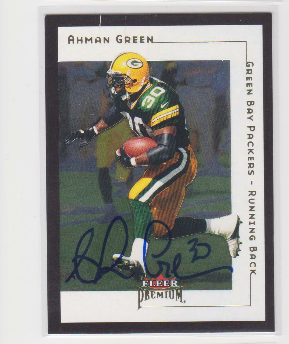 AHMAN GREEN GREEN BAY PACKERS NEBRASKA UNIVERSITY AUTOGRAPHED CARD