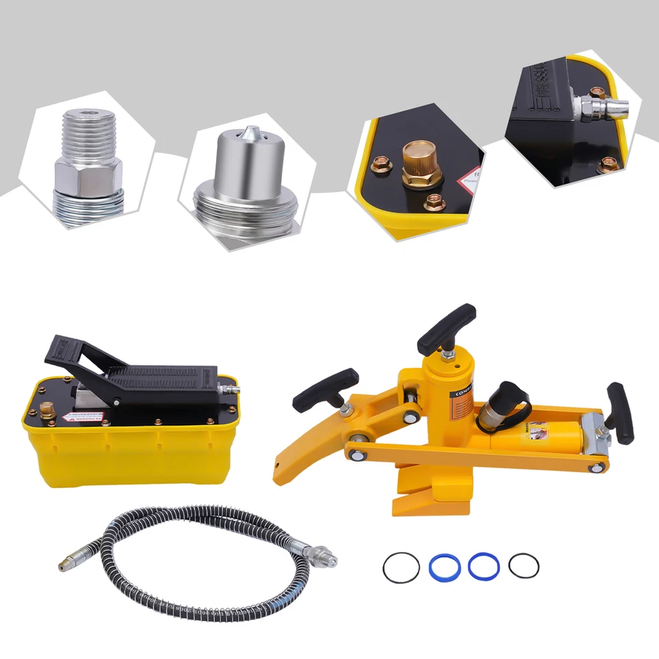 Bomba de pie hidráulica de metal y manguera de aire para disyuntor de cuentas hidráulico Foto 2 de 4