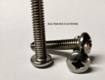 Pan Head Phillips Machine Screws Stainless Steel  #1/4-20 x 3/4'' Qty-25