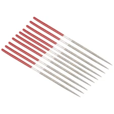 10Pcs 2mm Shank 100mm Round Diamond Needle File 150 Grits