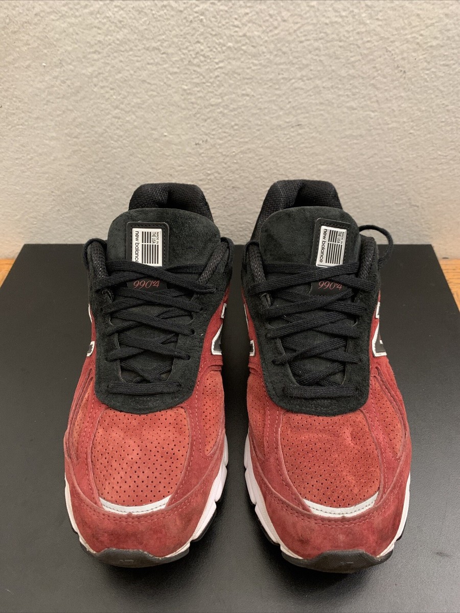 New Balance 990v4 Mercury Red Black Burgundy Sneaker Made in