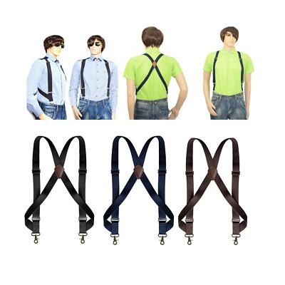 Mens Suspender Metal Swivel Hook Trucker Style Suspenders for Belt Loops  UK