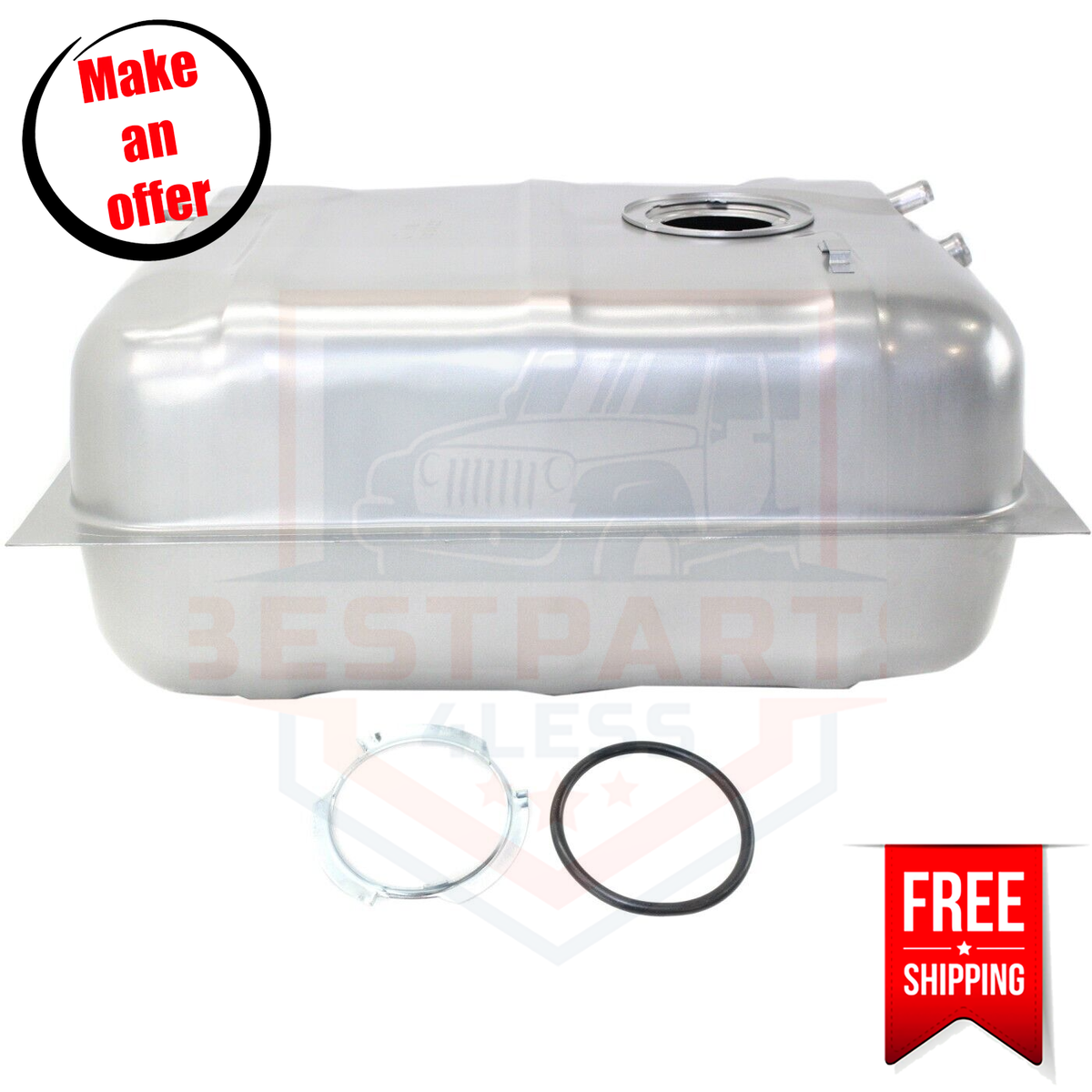 JC Whitney J670112 Fuel Tank 15 Gallon for 1987-1990 Jeep Wrangler