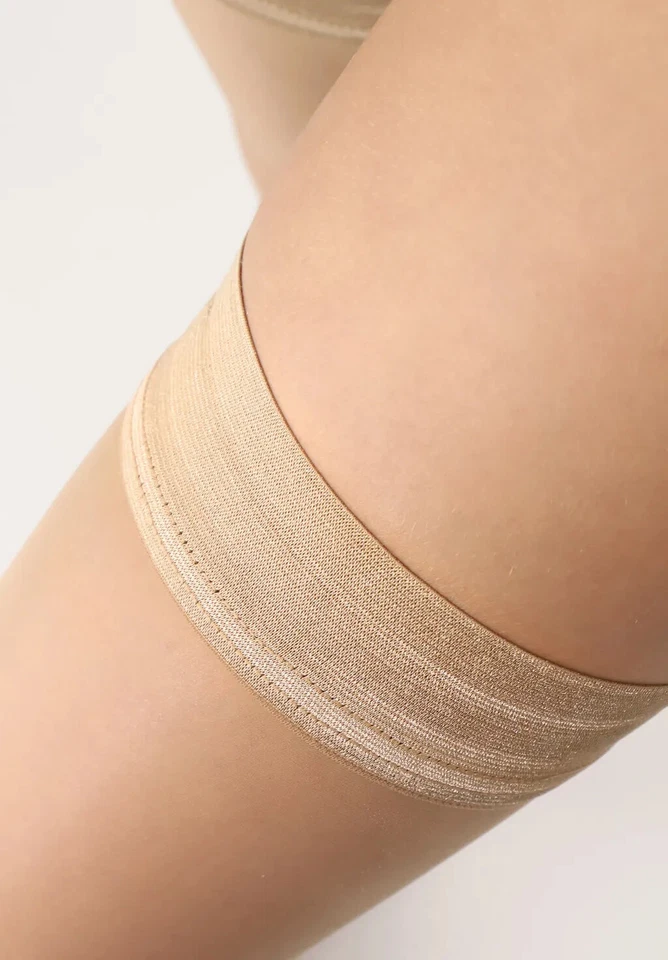 5 Pack Oroblu Bas Geo Up 8 den Halterlose Strümpfe ultra transparent, 5 cm Band - Bild 3 von 4