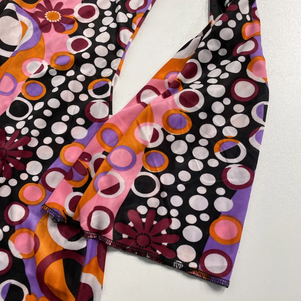 Fun World 女士 Feelin Groovy 成人服装,粉色,小号中号美国全新 34-36 Ch — 第 3/4 张图片