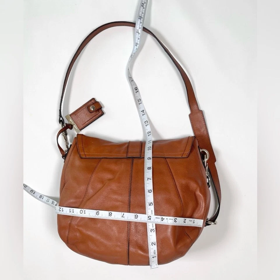 KAREN MILLEN Woman’s Purse Genuine Leather Brown Crossbody Mesenger Shoulder Bag - Image 4 of 4