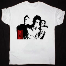 Muse Band Member Short Sleeve Cotton White All Size Shirt AG1276