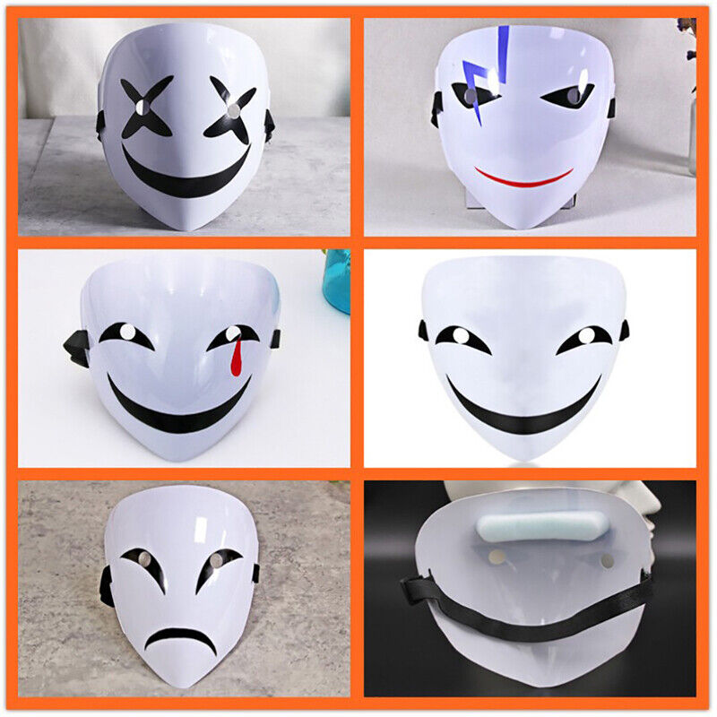 Anime Black Bullet Hiruko White Mask Helmet Cosplay Costume Props Halloween  GiC4