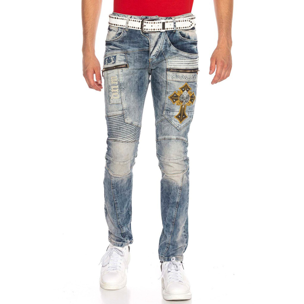CIPO \u0026 BAXX UTAH MENS JEANS DENIM THICK 