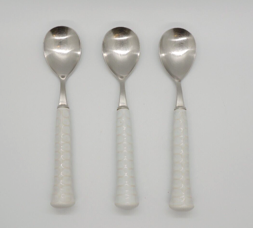 10 Noritake PRIMASTONE WHITE Ceramic Stainless Flatware Japan Fork Knife Spoon - Picture 3 of 24