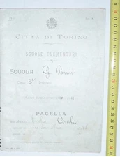 CITY OF TURIN@ ELEMENTARY SCHOOL PAGE YEAR 1910/11 PARINI SCHOOL @ R@R@