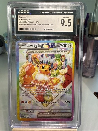 💥Eevee EX SVP 174 Black Star Promo Prismatic Evolutions Super Prem Coll CGC 9.5