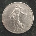 France Semeuse Aluminum Coin Lot 1978 1 Franc & 1969 1/2 Franc — photo 3