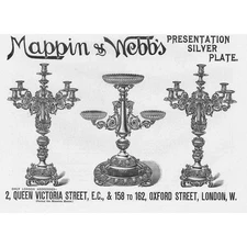 MAPPIN & WEBB Presentation Silver Plate Victorian Advertisement 1893