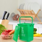 Garbage Bin with Press Lid Kitchen Scraps Container Counter Compost