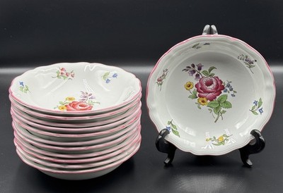 Set of (12) Spode Marlborough Sprays 6.375  Cereal Bowls 2/6770Q