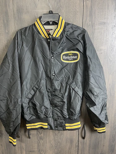 Pla-Jac By Dunbrooke Vintage Satin Jacket Kretschmar Deli  Adult Large Black - product listing photo