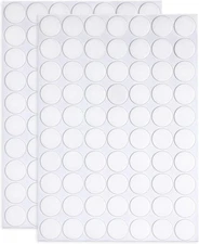 JANYUN 140 Pieces Double Sided Sticky Dots Stickers - Removable 20mm, White 