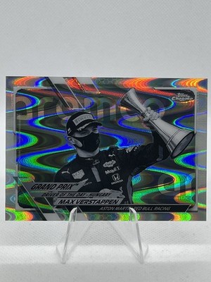 2021 Topps Chrome Formula 1 Black & White RayWave Refractor #168- Max Verstappen