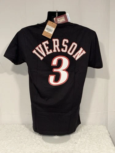 PHILADELPHIA 76ers SIXERS ALLEN IVERSON MITCHELL & NESS TEE SHIRT MENS MED NWT image 2