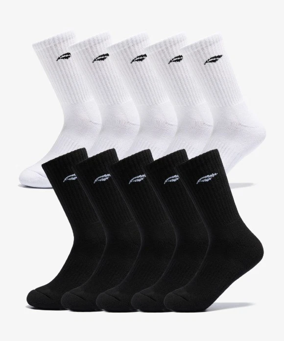 Essential Cushioned Crew Socks 5 Pairs – Cotton Athletic Everyday Sports Socks