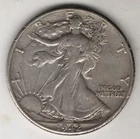 1942 P WALKING LIBERTY HALF-DOLLAR 90% SILVER PHILADELPHIA .50¢ UNITED STATES