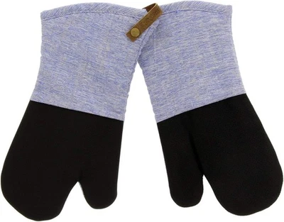Cuisinart Chambray Neoprene Oven Mitts, 2pk - Non-Slip Heat Resistant