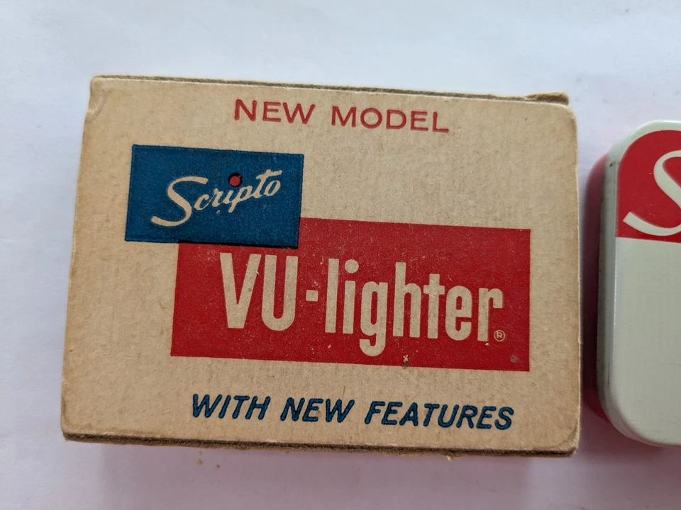 De colección Scripto VU-Encendedor MUESTRA Modelo H304 con Funda, Estaño Foto 4 de 4