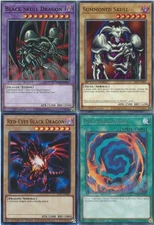 Yugioh Black Skull Dragon Fusion Set Summoned Red Eyes Polymerization Free Holo